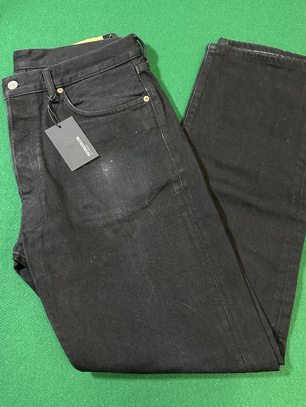 Buck Mason Japanese Denim Ford Standard Jeans Black Mens Sz 32 MSRP $198 [ED5]